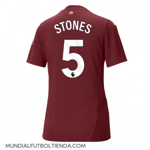 Camiseta Manchester City John Stones #5 Tercera Equipación Replica 2024-25 para mujer mangas cortas